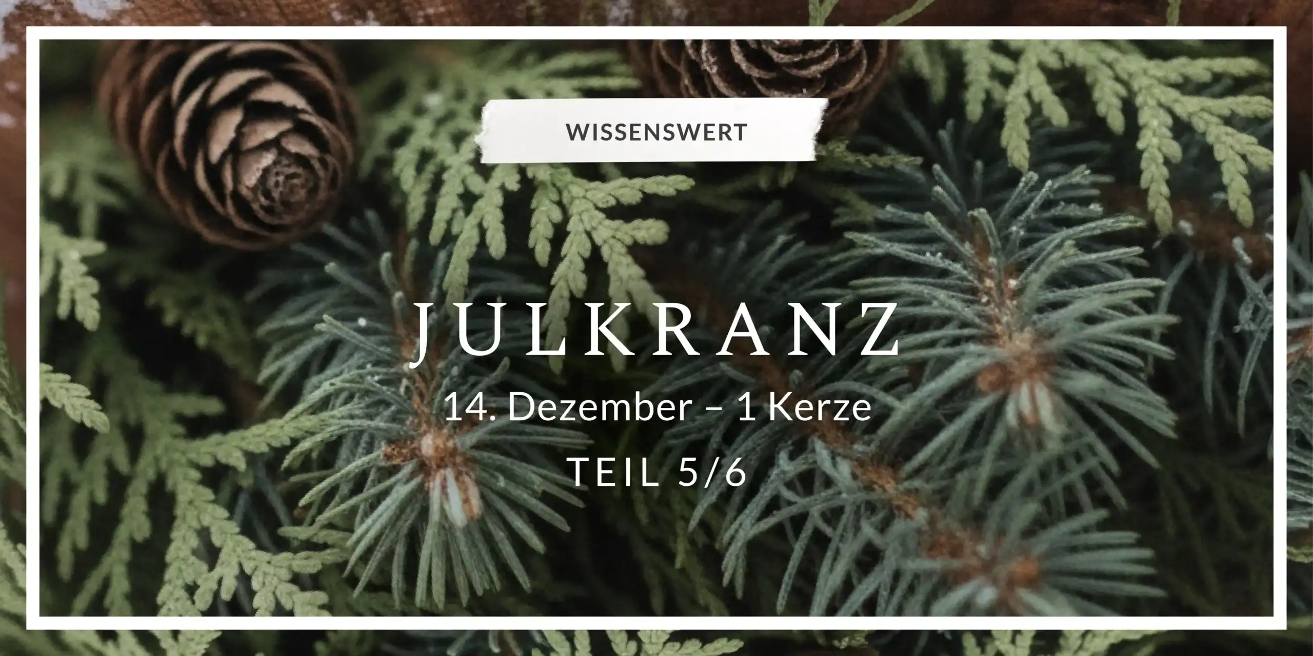 Julkranz – 14. Dezember & 1 Kerze